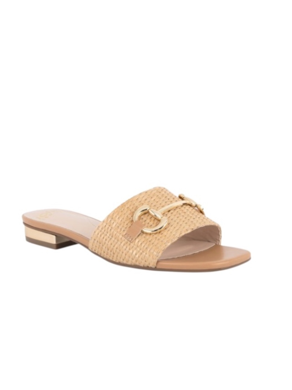 Jones New York Women's Vivato Single Band Slip on Flat Sandals, Natural 10M- New
